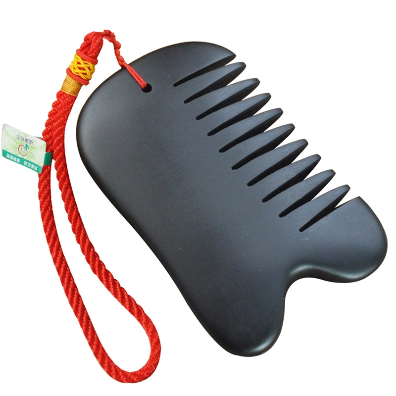 Natural face and body scraper comb